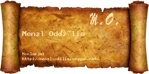 Menzl Odília névjegykártya